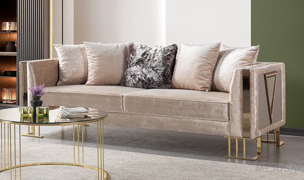 Medusa Home Mobilya - Bahar Luxury Vizon Üçlü Koltuk