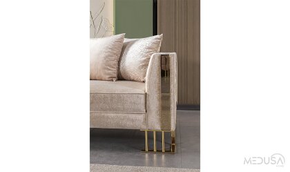 Medusa Home Mobilya - Bahar Luxury Vizon Üçlü Koltuk