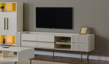 Medusa Home Mobilya - Balat Tv Sehpası + Kitaplık