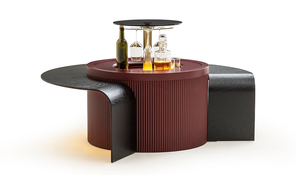 Medusa Home Mobilya - Barista Bordo Akıllı Orta Sehpa