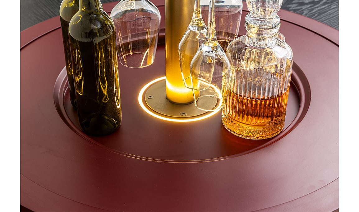 Medusa Home Mobilya - Barista Bordo Akıllı Orta Sehpa