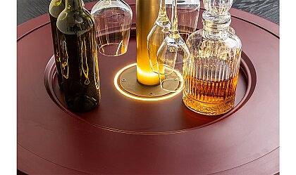 Medusa Home Mobilya - Barista Bordo Akıllı Orta Sehpa