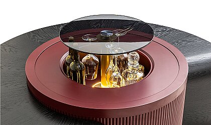Medusa Home Mobilya - Barista Bordo Akıllı Orta Sehpa