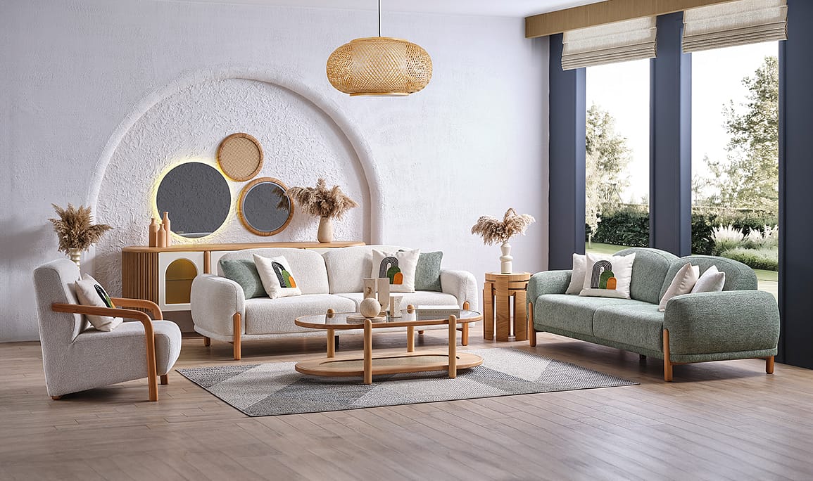 Medusa Home Mobilya - Begonvil Bohem Yaşam Odası