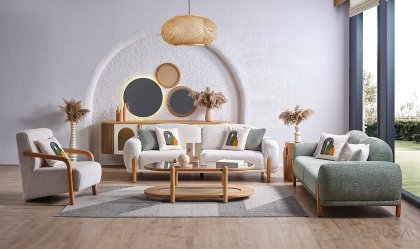 Medusa Home Mobilya - Begonvil Bohem Yaşam Odası