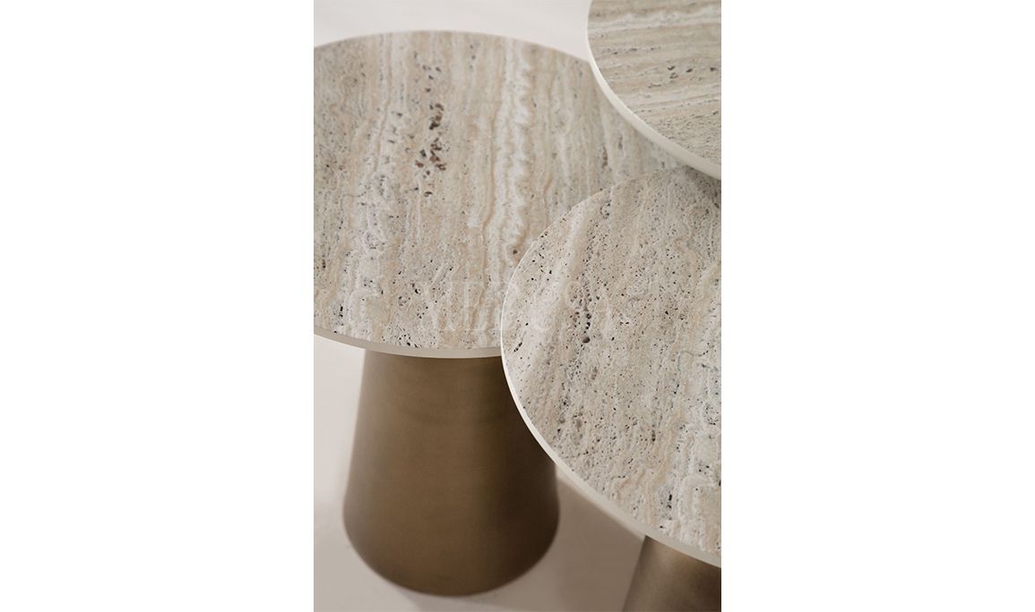 Medusa Home Mobilya - Beige Zigon Sehpa