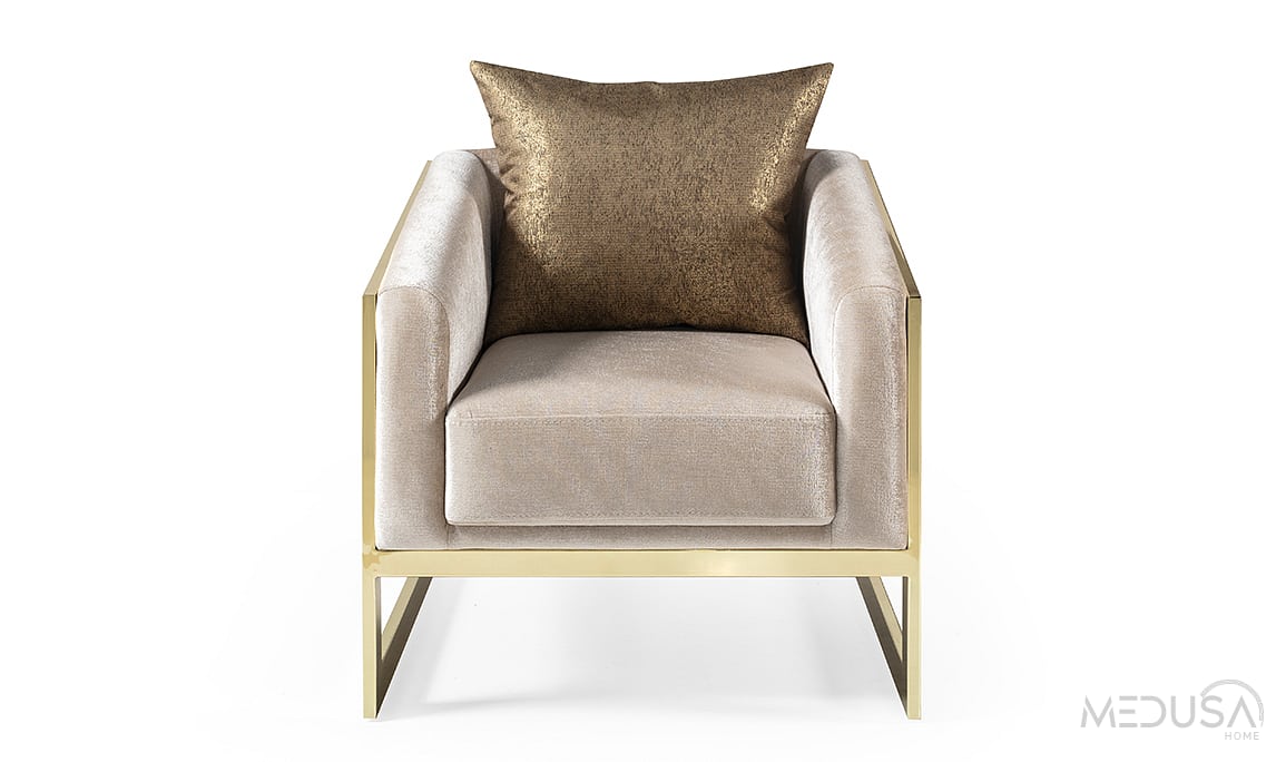 Medusa Home Mobilya - Bella Gold Berjer