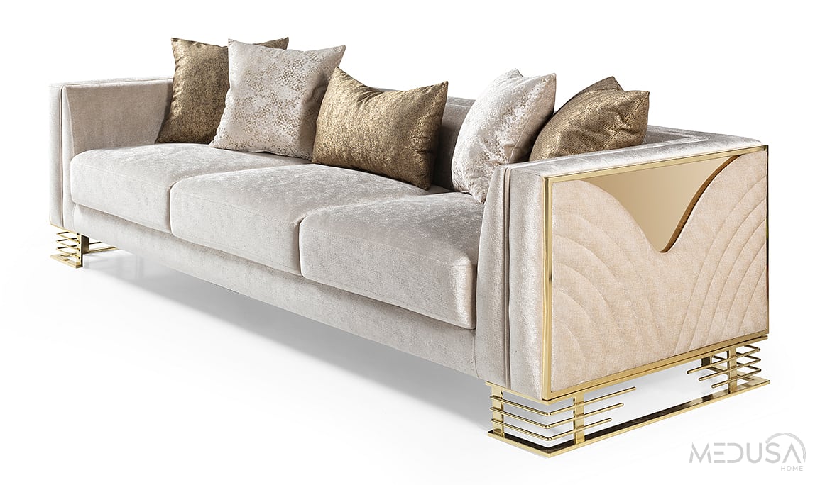Medusa Home Mobilya - Bella Gold Koltuk Takımı