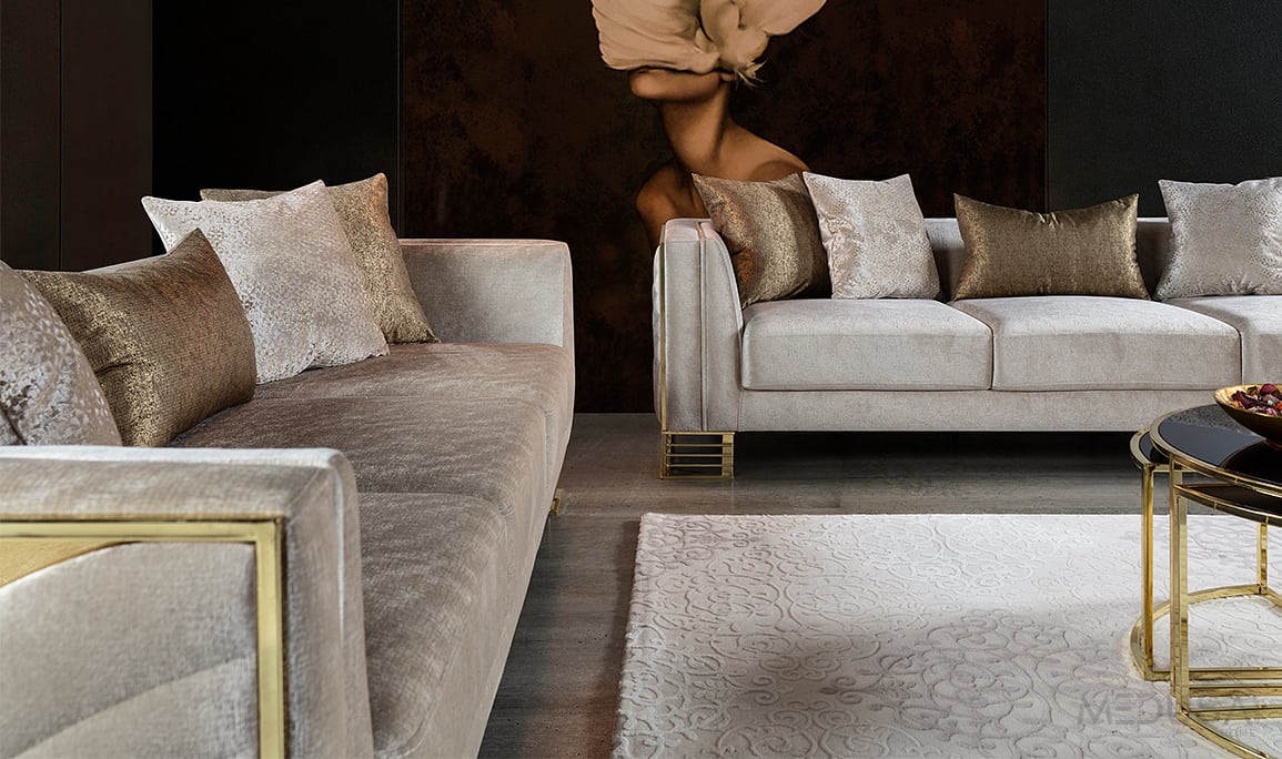 Medusa Home Mobilya - Bella Gold Koltuk Takımı