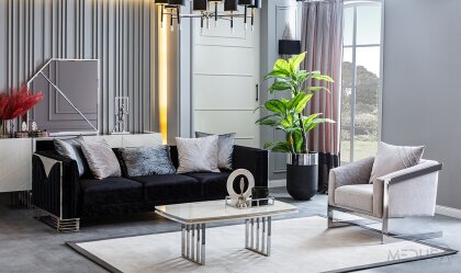 Medusa Home Mobilya - Bella Gümüş Koltuk Takımı