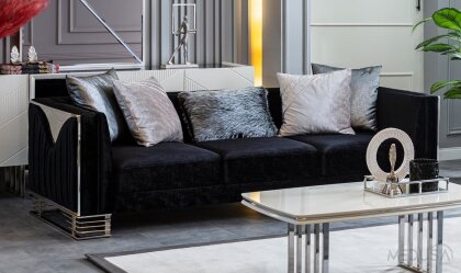 Medusa Home - Bella Gümüş Üçlü Koltuk Antrasit Medusa Home - Bella Gümüş Üçlü Koltuk Antrasit