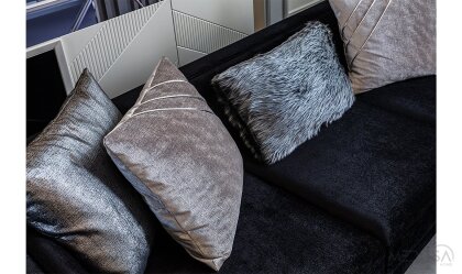 Medusa Home Mobilya - Bella Gümüş Üçlü Koltuk Antrasit
