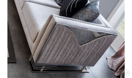 Medusa Home Mobilya - Bella Gümüş Üçlü Koltuk Krem