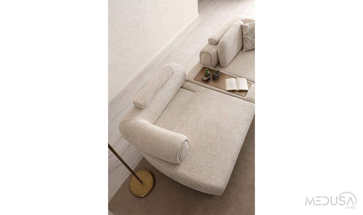 Medusa Home Mobilya - Bella Sehpalı Üçlü Koltuk