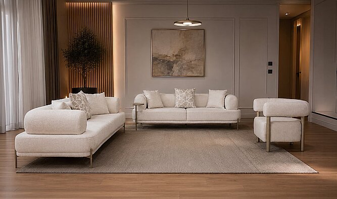 Medusa Home Mobilya - Bellagio Koltuk Takımı - Modern Koltuk Takımları