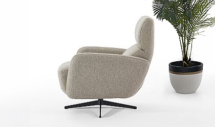 Medusa Home Mobilya - Belline Metal Döner Berjer