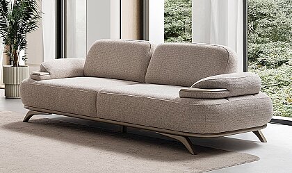 Medusa Home Mobilya - Belluno Krem Üçlü Koltuk