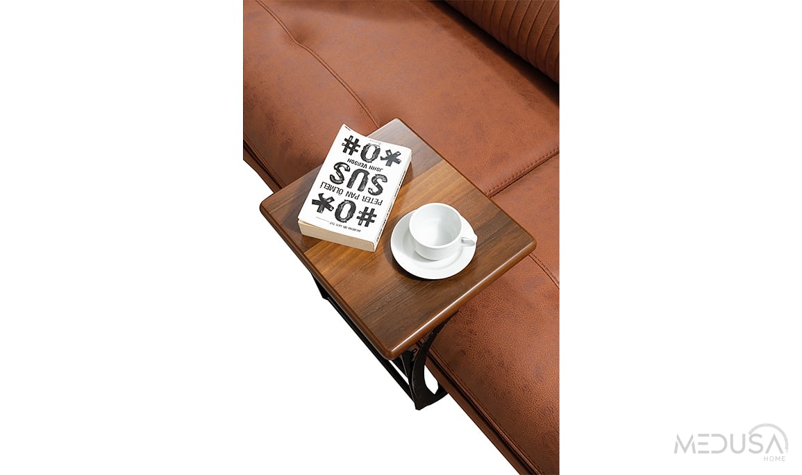 Medusa Home Mobilya - Beren Sehpalı ve USB'li Üçlü Koltuk