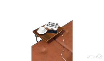 Medusa Home Mobilya - Beren Sehpalı ve USB'li Üçlü Koltuk