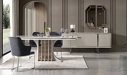 Medusa Home Mobilya - Bergama Kumtaşı Yemek Odası