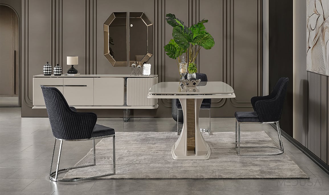Medusa Home Mobilya - Bergama Kumtaşı Yemek Odası