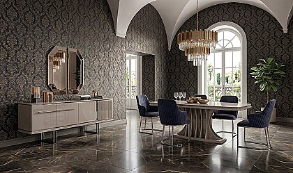 Medusa Home Mobilya - Bergama Luxury Silver Yemek Odası