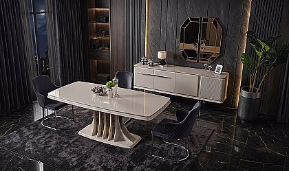 Medusa Home Mobilya - Bergama Luxury Silver Yemek Odası