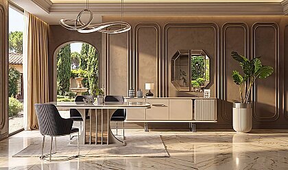Medusa Home - Bergama Luxury Silver Yemek Odası