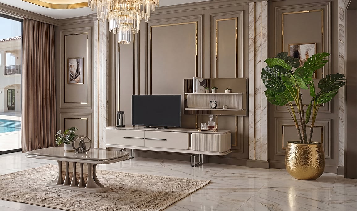 Medusa Home Mobilya - Bergama Luxury Silver Yemek Odası
