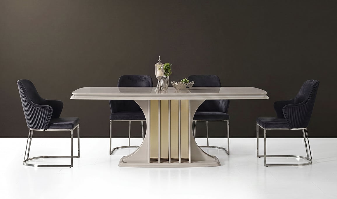 Medusa Home Mobilya - Bergama Luxury Silver Yemek Odası