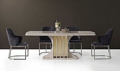 Medusa Home Mobilya - Bergama Luxury Silver Yemek Odası