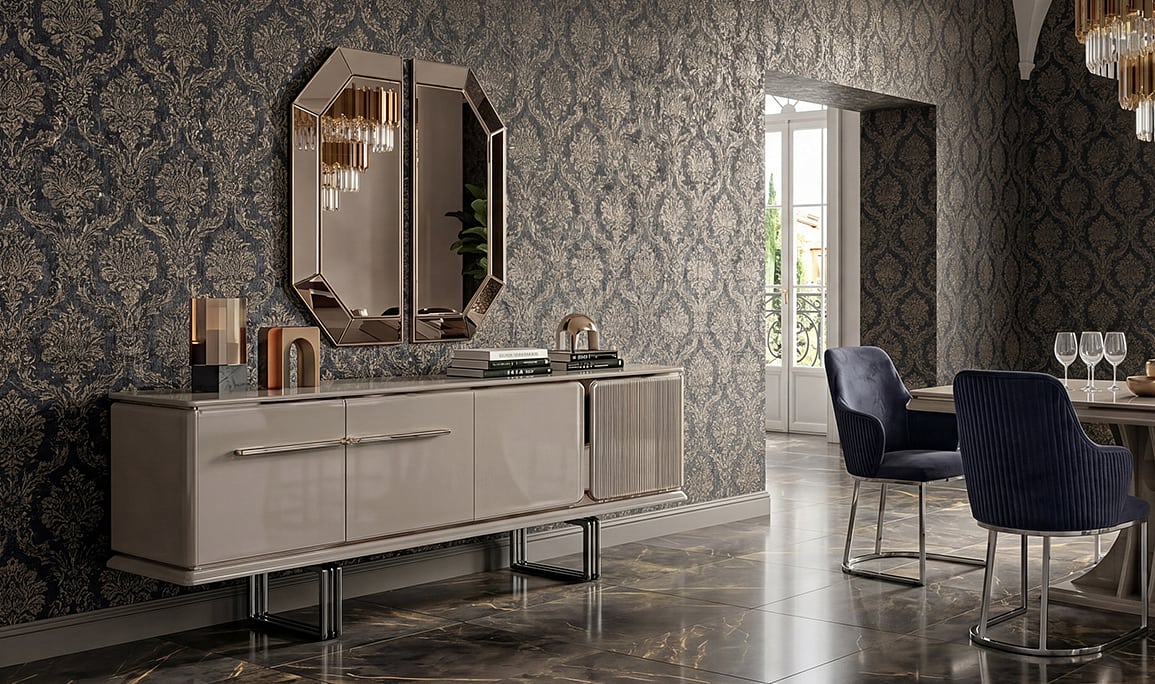 Medusa Home Mobilya - Bergama Luxury Silver Yemek Odası