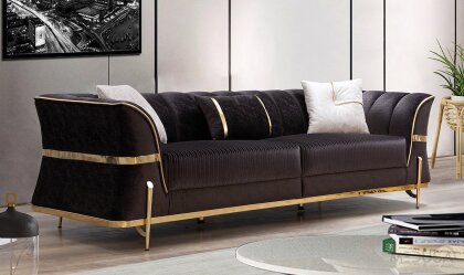 Medusa Home Mobilya - Berrak Metal Üçlü Koltuk