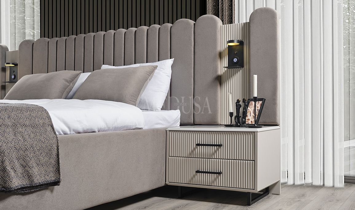 Medusa Home Mobilya - Beth Black 6 Kapılı Yatak Odası