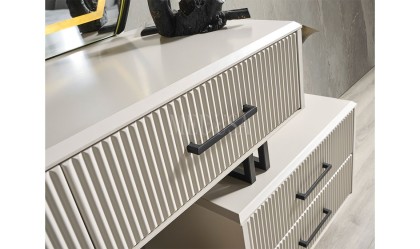 Medusa Home Mobilya - Beth Black 6 Kapılı Yatak Odası