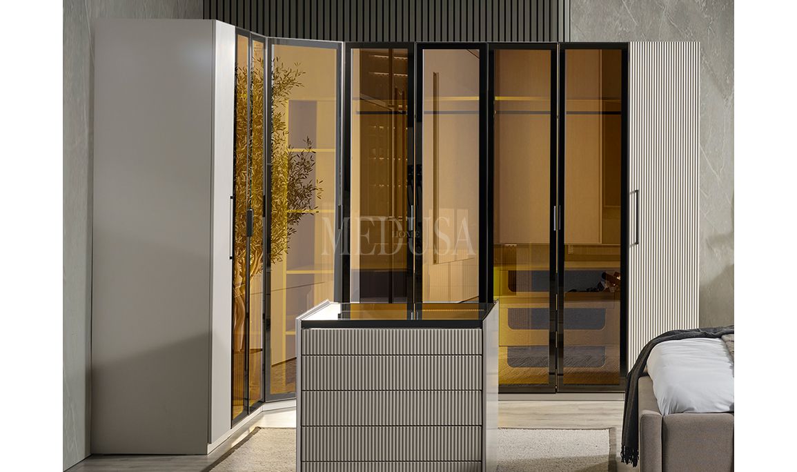 Medusa Home Mobilya - Beth Black Köşe Gardırop