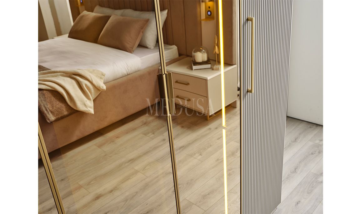 Medusa Home Mobilya - Beth Gold 6 Kapılı Gardırop