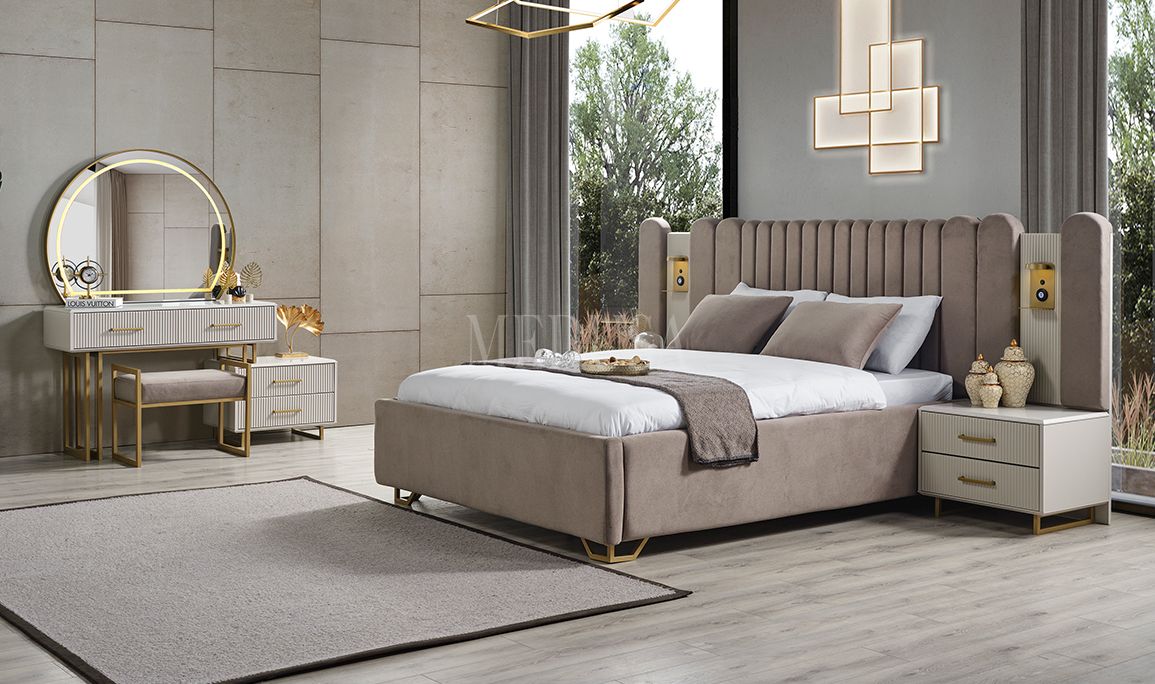 Medusa Home Mobilya - Beth Gold 6 Kapılı Yatak Odası