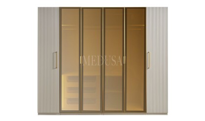 Medusa Home Mobilya - Beth Gold 6 Kapılı Yatak Odası