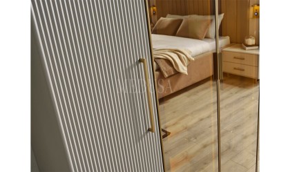 Medusa Home Mobilya - Beth Gold 6 Kapılı Yatak Odası