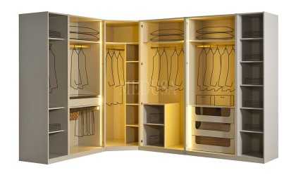 Medusa Home Mobilya - Beth Gold Köşe Gardırop
