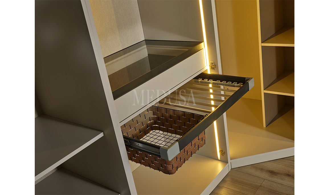 Medusa Home Mobilya - Beth Gold Köşe Gardırop