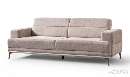 Medusa Home Mobilya - Beyza Gri Üçlü Koltuk