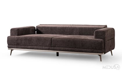 Medusa Home Mobilya - Beyza Kahve Üçlü Koltuk
