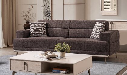 Medusa Home Mobilya - Beyza Kahve Üçlü Koltuk