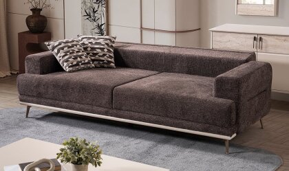 Medusa Home Mobilya - Beyza Kahve Üçlü Koltuk