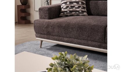 Medusa Home Mobilya - Beyza Kahve Üçlü Koltuk