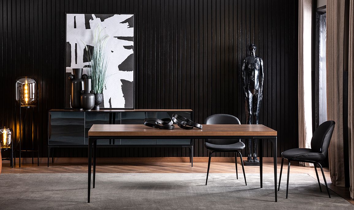 Medusa Home Mobilya - Black Silver Yemek Odası
