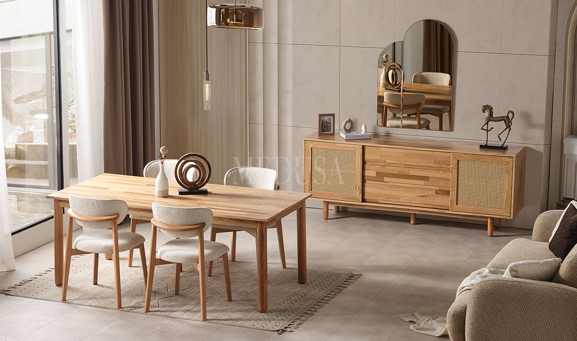 Medusa Home Mobilya - Bohem Ahşap Yemek Odası