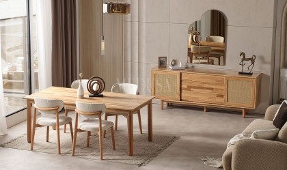 Medusa Home Mobilya - Bohem Ahşap Yemek Odası